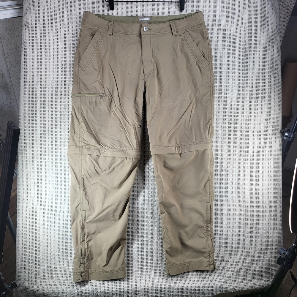 Marmot Convertible Pants Mens 36 Khaki Zip Off Outdoor Hiking Travel Quick Dry